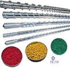 Bimetallic Screw Barrel สำหรับเครื่องเป่าขวดพลาสติก LDPE / HDPE / PP / PE / PVC