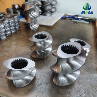 คุณภาพ  High Precision Twin Screw Elements with 38CrMoAl CR12MoV and W6542 Alloys for Polymer Compounding Extruders โรงงาน