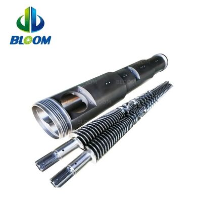 คุณภาพ  BLM 80/156 92/188 Twin Conical Screw And Barrel For PVC Extrusion โรงงาน