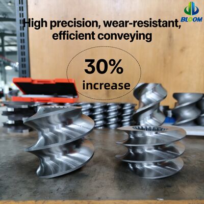 คุณภาพ  Customized Wear and Corrosion Resistant Bimetallic Screw Segments for Twin Screw Extruder Parts with High Torque Capacity โรงงาน