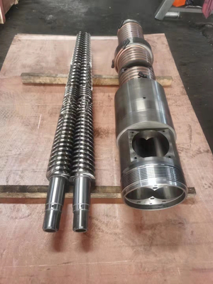 38CrMoALA Nitriding Conical Twin Double Screw and Barrel For PP