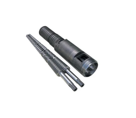 51/1005 55/110 92/188 Bimetallic Conical Twin Screw Barrel สำหรับ Spc / Lvt Extruder