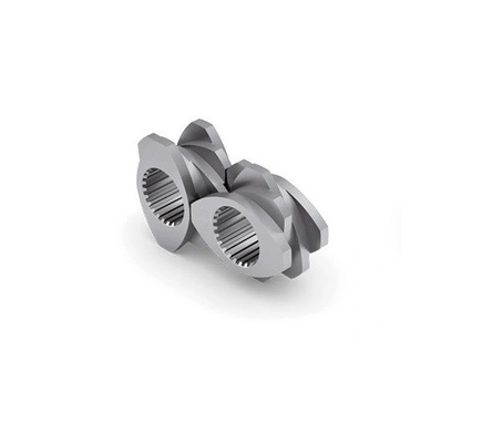 ชิ้นส่วนอะไหล่เครื่องอัดรีดยาง Bimetallic Double Screw Barrel สำหรับฟิลเลอร์พลาสติก