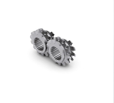 ชิ้นส่วนอะไหล่เครื่องอัดรีดยาง Bimetallic Double Screw Barrel สำหรับฟิลเลอร์พลาสติก