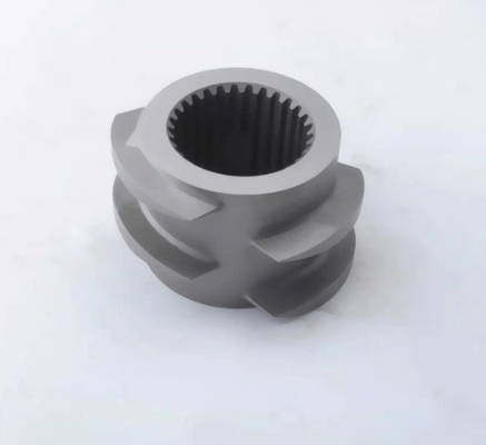 ชิ้นส่วนอะไหล่เครื่องอัดรีดยาง Bimetallic Double Screw Barrel สำหรับฟิลเลอร์พลาสติก