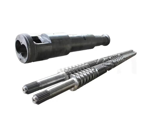 38CrMoALA Conical Twin Double Screw and Barrel For PP PVC ABS Extruder Screw