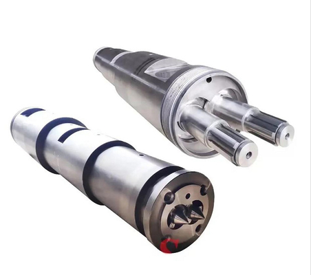 51/105 65/132 80/156 PVC Conical DOUBLE Twin Screw Barrel สำหรับเครื่องอัดรีดพลาสติก