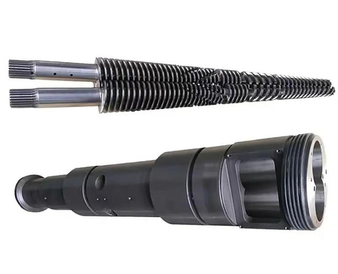 Bimetallic Nitrided Conical Twin Screw Barrel สำหรับอุตสาหกรรม WPC PVC PE