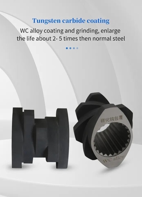 เครื่องอัดรีดพลาสติก Twin Bimetallic Screw และ Barrel สำหรับการอัดขึ้นรูป