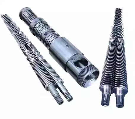 38crmoala โลหะผสมโครงสร้างเหล็กสกรูคู่ทรงกรวยและบาร์เรลสำหรับโปรไฟล์ PVC WPC