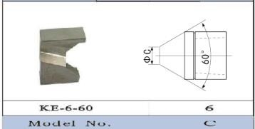 KE-6-60 ใบมีดแต่งคัตเตอร์สำหรับปลายแต่งปลายลมถึงปลายแหลมขัดเงา