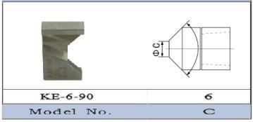ใบมีดคัตเตอร์แต่งปลายลม KE-6-90 เศษไม้ / พื้นผิวสีเหลืองสำหรับปลายหัวเจียร