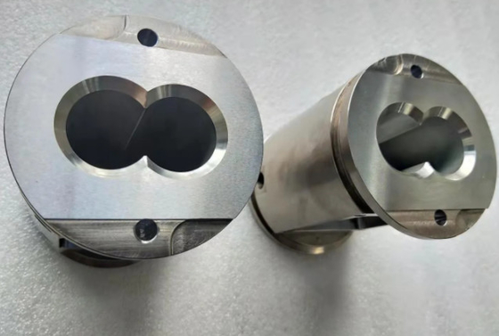 ชิ้นส่วนอะไหล่เครื่องอัดรีดสกรู Extruder คู่ต้านทานการสึกหรอ
