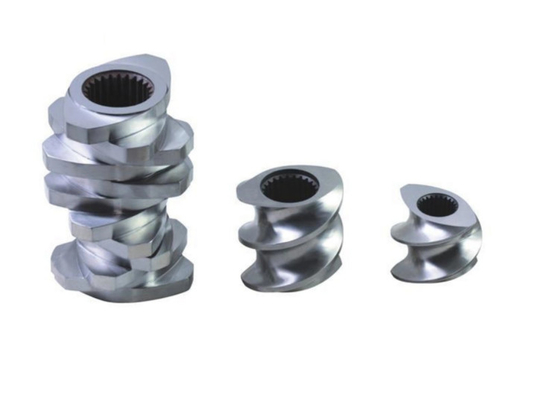 38crmoaia วัสดุ nitrided และ bimetallic ปานสกรูคู่สําหรับแผ่นและแผ่น PVC