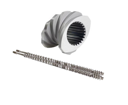 38crmoaia วัสดุ nitrided และ bimetallic ปานสกรูคู่สําหรับแผ่นและแผ่น PVC