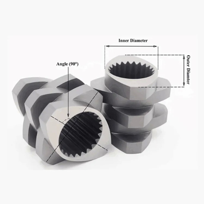 อุปกรณ์สกรูที่ใช้สําหรับ extruder ส่วนสํารองสําหรับ extruder twin screw ปานกลาง