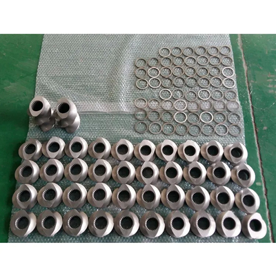 อุปกรณ์สกรูสองสกรู Extruder ส่วนสํารอง อุปกรณ์สกรูสําหรับการทํางานยางหรือพลาสติก