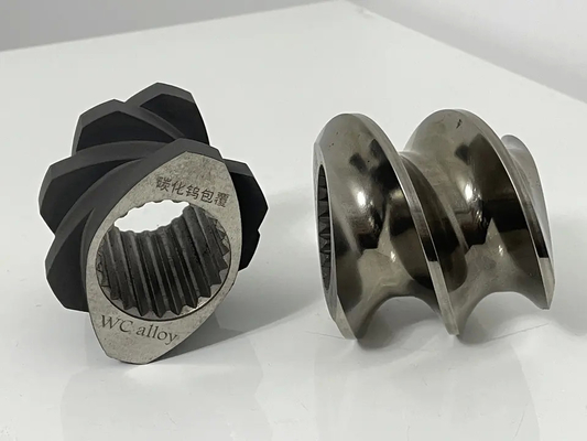 อุปกรณ์สกรูสองสกรู Extruder ส่วนสํารอง อุปกรณ์สกรูสําหรับการทํางานยางหรือพลาสติก