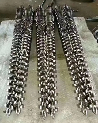 กระบอกสกรู / กระบอกสกรูคู่ทรงโคลน / กระบอกสกรู extruder สําหรับ extrusion ท่อ