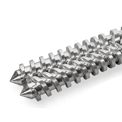 PVC UPVC ท่อ Extruder Double Screw Barrel ผลผลิตสูงสำหรับชิ้นส่วนเครื่องจักร Pvc