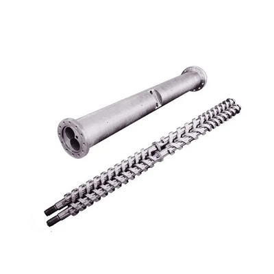PVC UPVC ท่อ Extruder Double Screw Barrel ผลผลิตสูงสำหรับชิ้นส่วนเครื่องจักร Pvc