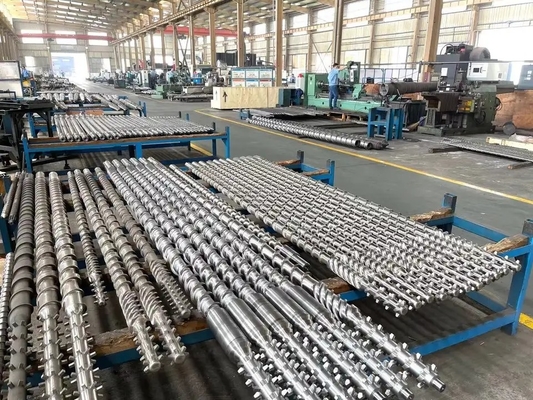 PVC UPVC ท่อ Extruder Double Screw Barrel ผลผลิตสูงสำหรับชิ้นส่วนเครื่องจักร Pvc