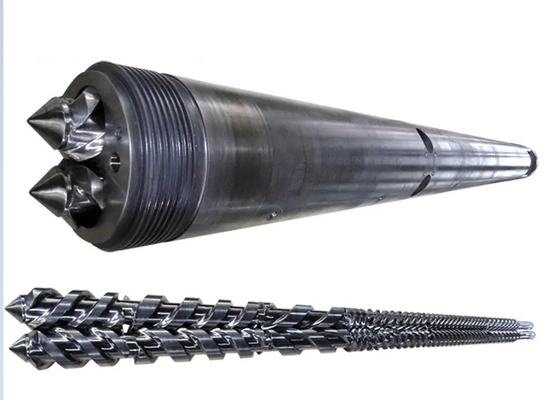 MIKROSAN MCV55 MCV67 MCV110 กระบอกสกรูคู่ขนานสำหรับโปรไฟล์ท่อ PVC WPC