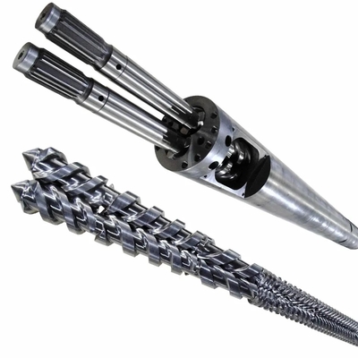 บีเมทัลลิกไนไตรได โคนิค Twin Screws WPC PVC PE อุตสาหกรรม / Extruder Screws And Barrels