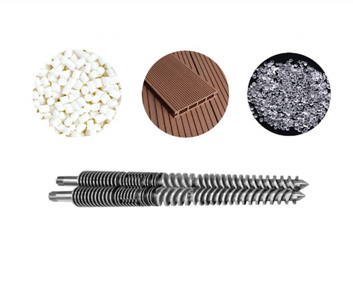 บีเมทัลลิกไนไตรได โคนิค Twin Screws WPC PVC PE อุตสาหกรรม / Extruder Screws And Barrels