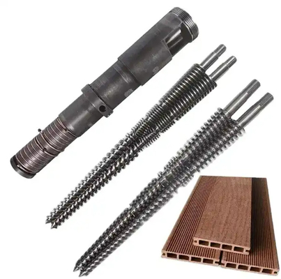 บีเมทัลลิกไนไตรได โคนิค Twin Screws WPC PVC PE อุตสาหกรรม / Extruder Screws And Barrels