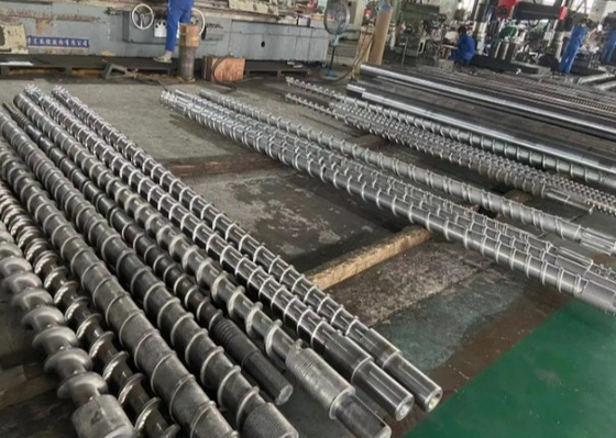 การผลิตสูง 100 มิลลิเมตรสกรูและท่อสําหรับพลาสติกท่อ extrusion เครื่อง