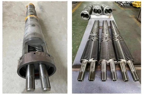 SPC แผ่น extrusion เครื่องอะไหล่ส่วนหนึ่ง nitrided หรือ bimetallic บาร์เรลและสกรู