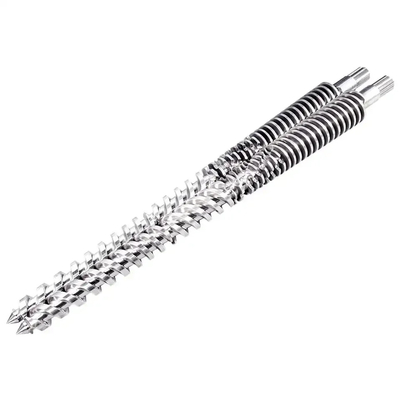 สกรูสองโลหะไนทริดโคนิค Twin Screws สําหรับ WPC PVC PE อุตสาหกรรม / สกรู extruder และถัง