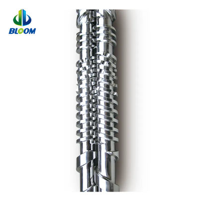Bimetallic conical twin screw และท่อสําหรับการผลิต PVC WPC TPE TPU