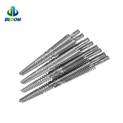 Bimetallic conical twin screw และท่อสําหรับการผลิต PVC WPC TPE TPU