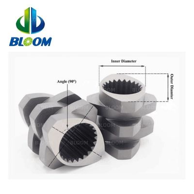 สกรูและกระบอกสกรูส่วนประกอบที่กําหนดเองสําหรับเครื่อง Extruder Twin Screw