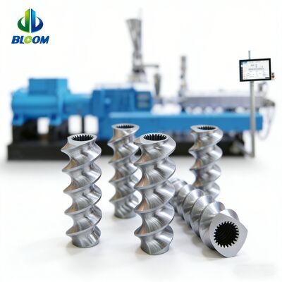 อะไหล่ extruder ใบสกรูคู่ที่ทนทานต่อการสวมและการเกรด โดยมีรายละเอียดที่กําหนดเองและความจุของทอร์คสูง