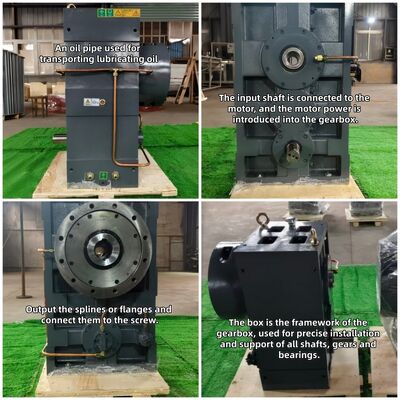 SJ SZ65 ซีรีส ทอร์คสูงแม่นยําการทํางานร่วมกัน Extruder กล่องเกียร์สําหรับพลาสติกสกรู Extruder