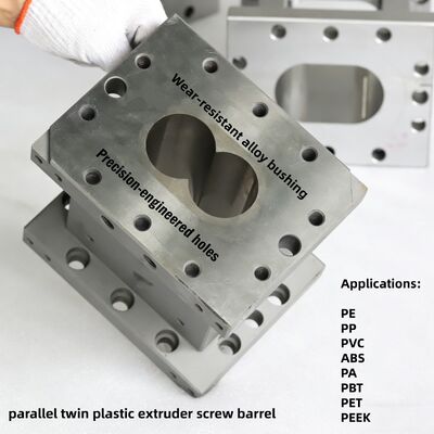 บาร์เรลสกรูคู่สลัดไนเคิลที่กําหนดเองที่มีความทนทานต่อการสกัดและการออกแบบแบบโมดูลสําหรับการออกแรงแรงแรงแรงสูง
