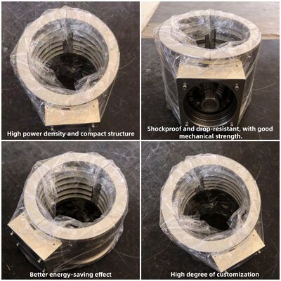 เครื่องทําความร้อนสายใยอลูมิเนียมแบบเหล็กเหล็กที่มีประสิทธิภาพทางความร้อนสูง การกระจายความร้อนที่เท่าเทียมกัน และการสร้างที่ทนทานสําหรับเครื่องจักรพลาสติก