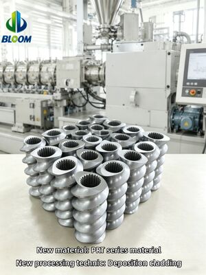 อุปกรณ์ extruder หนาสองสกรูแบบทนทานการสวมสูงที่มีการแปรรูปแม่นยํา CNC และความแข็ง HRC 58-62