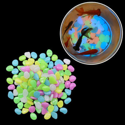 เรืองแสงที่มีสีสันใน Dark Garden Pebbles สำหรับตกแต่งบ้านสวน Luminous Stone