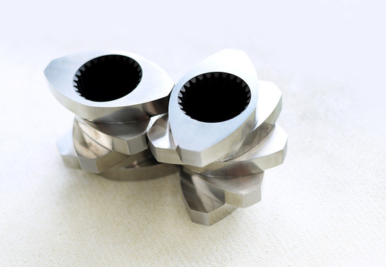 ชิ้นส่วนเครื่องอัดรีดสกรูคู่ Barrel W6Mo5Cr4V2 โลหะผสมนิกเกิลฐาน