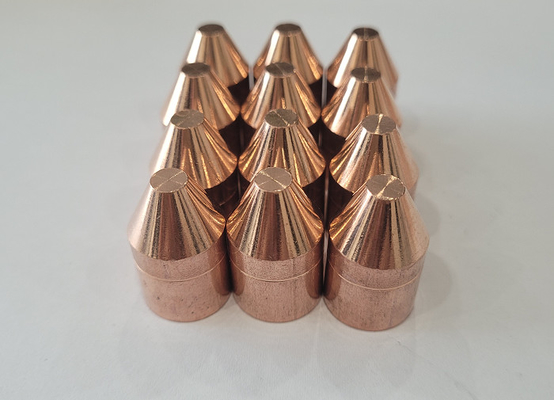 หัวเชื่อมอิเล็กโทรด Cap Tip Copper Alloy Flange Type