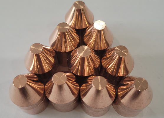 หัวเชื่อมอิเล็กโทรด Cap Tip Copper Alloy Flange Type