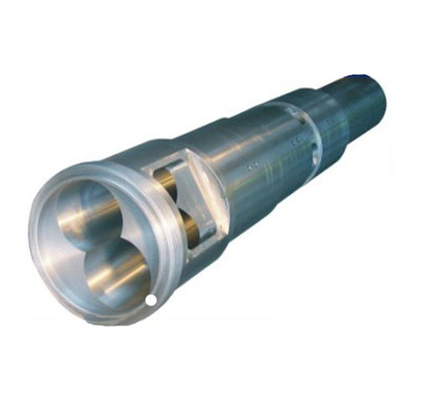 Bimetallic / Nitrided Conical Twin Screw Barrel สำหรับ Extruder