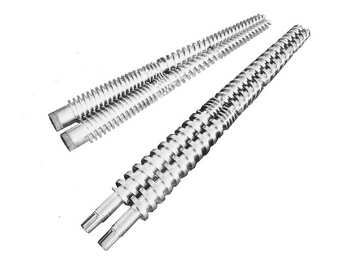 Bimetallic / Nitrided Conical Twin Screw Barrel สำหรับ Extruder