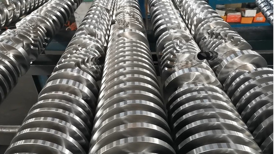 กระบอกสูบสกรูคู่ทรงกรวย Bimetallic Alloy สำหรับการอัดขึ้นรูปท่อ