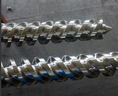 CMT80/174 สกรูและบาร์เรล Bimetallic ทรงกรวยคู่สำหรับเครื่องอัดรีดพลาสติก