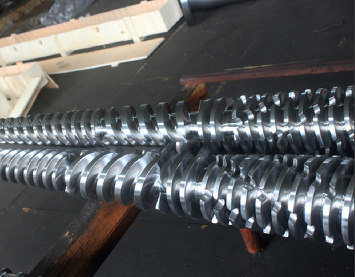 CMT80/174 สกรูและบาร์เรล Bimetallic ทรงกรวยคู่สำหรับเครื่องอัดรีดพลาสติก